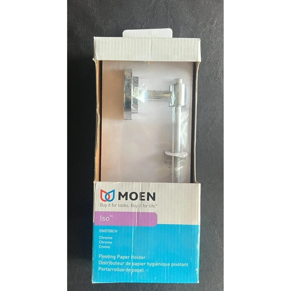 Moen Iso Pivoting Toilet Paper Holder Chrome DN0708CH Modern Bathroom Accessory‎